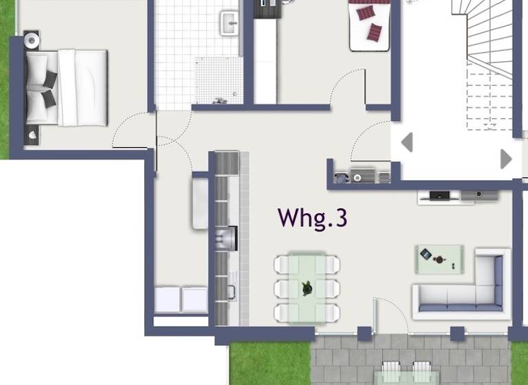 Terrassenwohnung zum Kauf 382.500 € 3 Zimmer 78,1 m²<br/>Wohnfläche EG<br/>Geschoss Raiffeisengasse 5 Trailsdorf Hallerndorf 91352