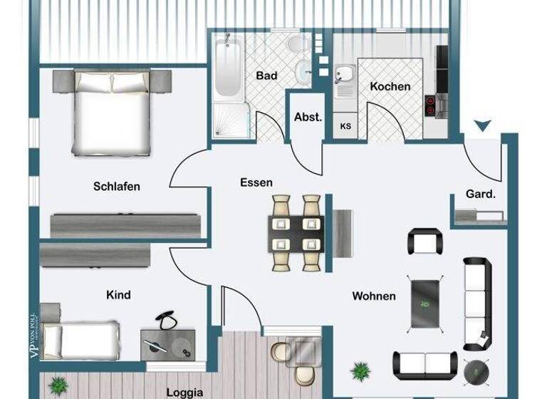 Wohnung zur Miete 700 € 3,5 Zimmer 81 m² Herdecke 58313