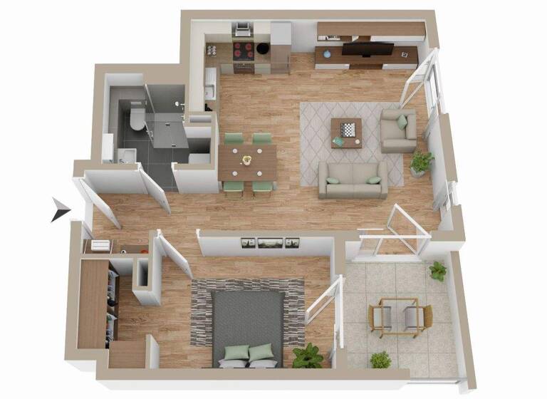 Wohnung zur Miete 740 € 2 Zimmer 53 m² frei ab 01.03.2026 Heilbronn 74074