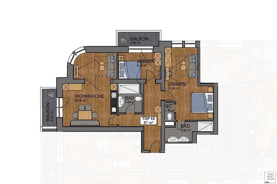 Studio zum Kauf 969.000 € 3 Zimmer 80,5 m²<br/>Wohnfläche Serfaus 6534