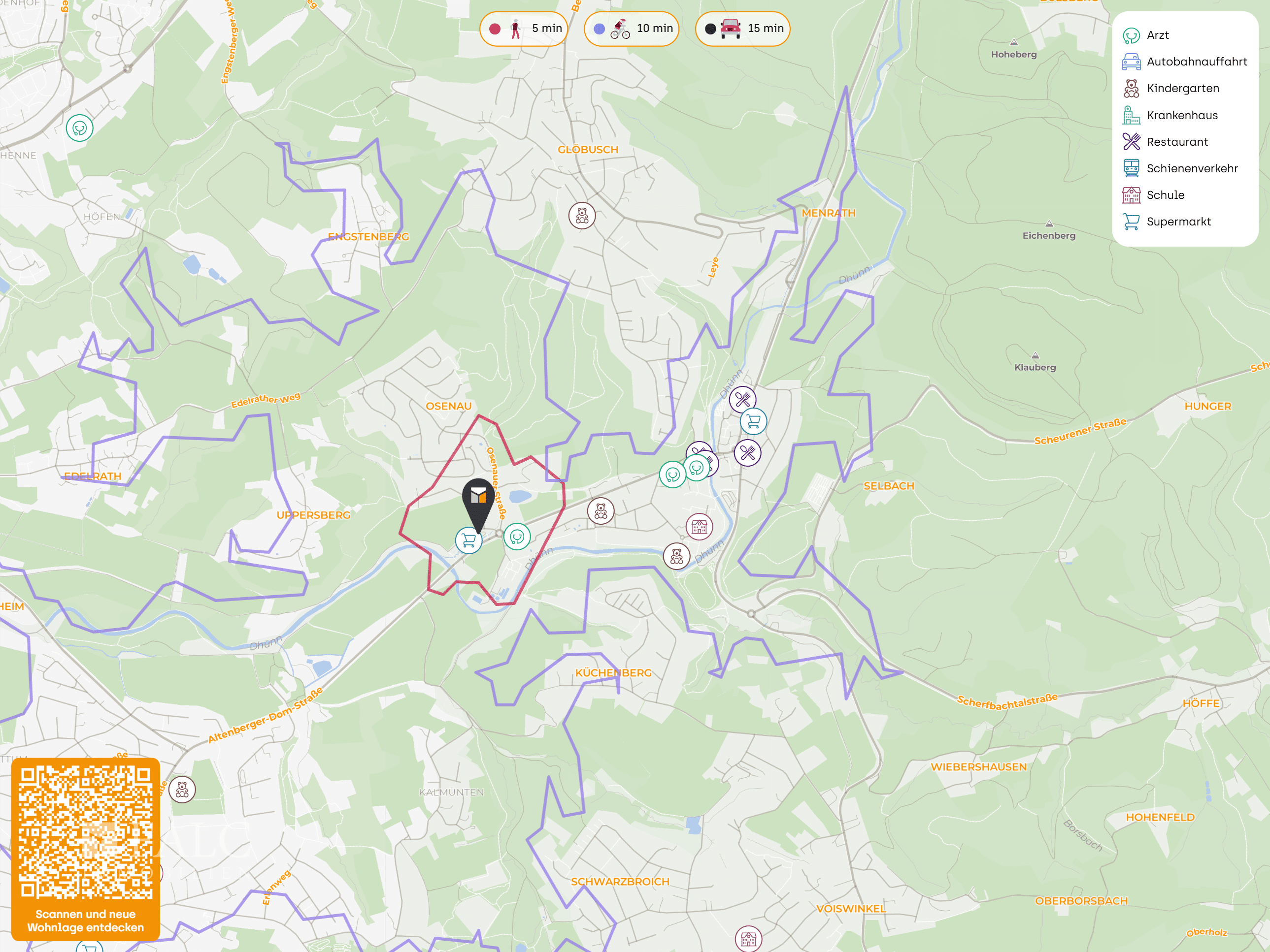 Grundstück zum Kauf provisionsfrei 365.000 € 764 m²<br/>Grundstück Auenweg 4 Osenau Odenthal 51519