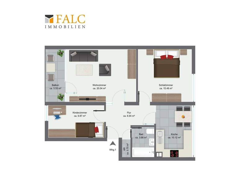 Sonstiges zum Kauf als Kapitalanlage geeignet 95.000 € 3,5 Zimmer 71 m² Horsthausen Herne 44628