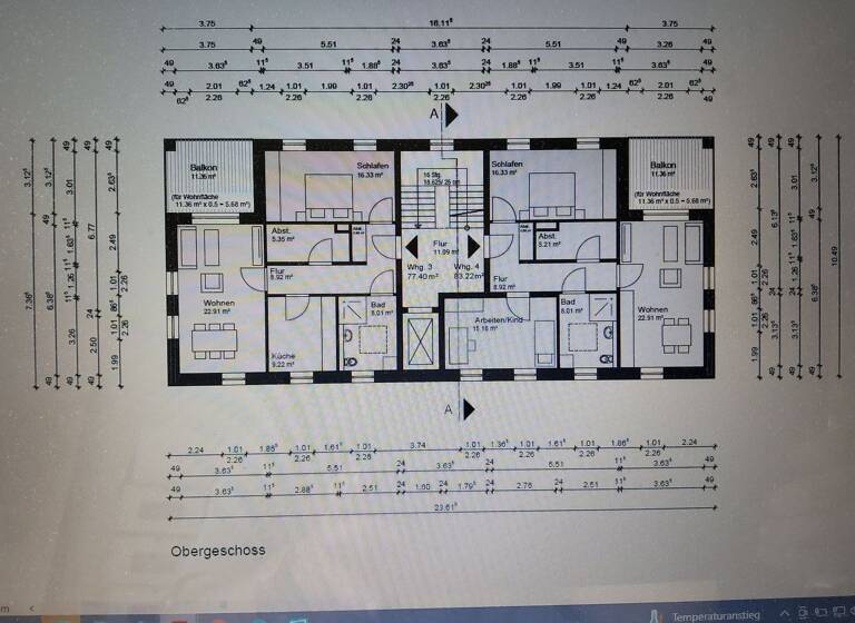 Wohnung zur Miete - Erstbezug 1.250 € 3 Zimmer 83,2 m² 1. Geschoss Glockengießerstraße 31 Rotenburg 27356