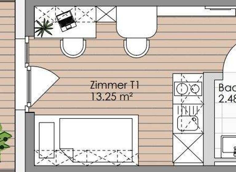 Wohnung zur Miete - Erstbezug 676 € 1 Zimmer 19 m² 1. Geschoss frei ab 01.03.2026 Hauptstr. 2a (Whg 63) Dietersheim Eching 85386