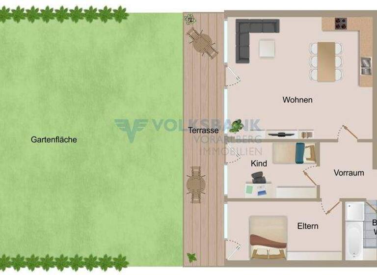 Wohnung zum Kauf 412.000 € 3 Zimmer 75,5 m² EG Hermann-Prey-Straße 5 + 7 Hohenems 6845