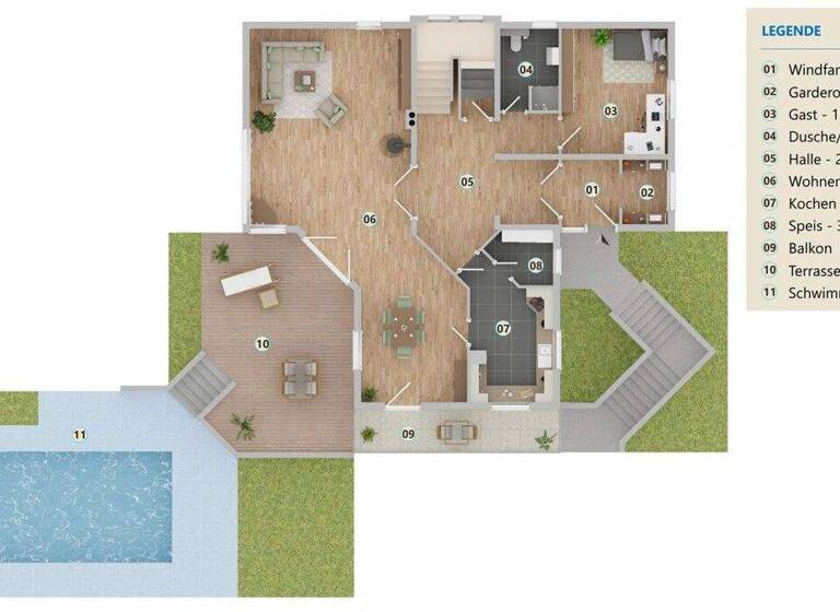 Villa zum Kauf 1.498.900 € 5 Zimmer 260 m² 2.194 m² Grundstück Krumpendorf 9201