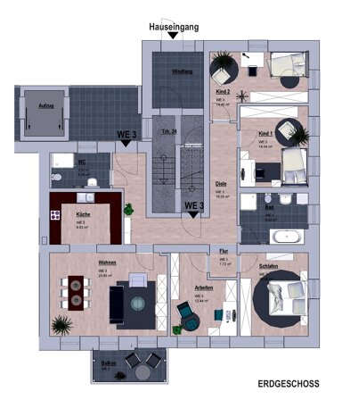 Wohnung zur Miete 1.147,41 € 5 Zimmer 127,5 m² EG Fabrikstraße Coswig 01640