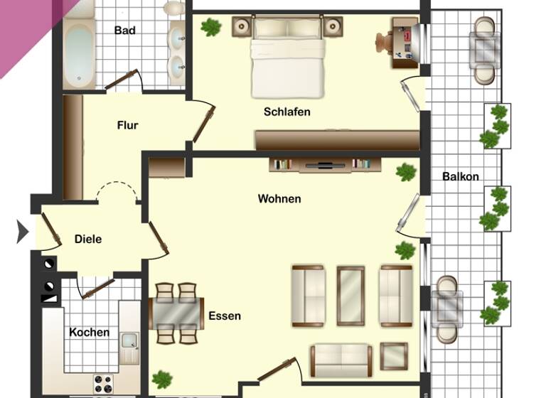 Wohnung zum Kauf 240.000 € 2 Zimmer 70 m²<br/>Wohnfläche Dachgeschoss<br/>Geschoss Gartenstadt Bad Wörishofen 86825