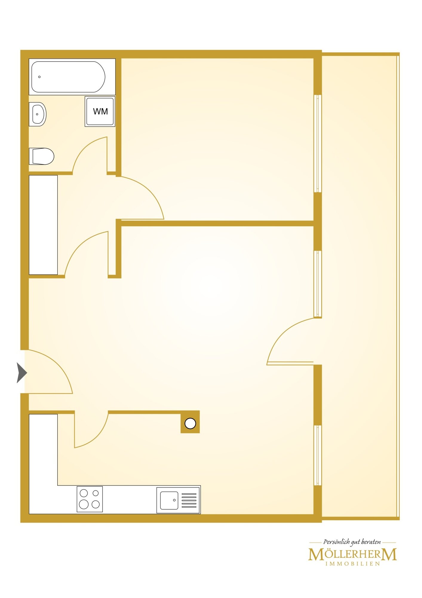 Wohnung zum Kauf provisionsfrei 179.000 € 2 Zimmer 57 m²<br/>Wohnfläche Burgtor / Stadtpark Lübeck / Sankt Gertrud 23568