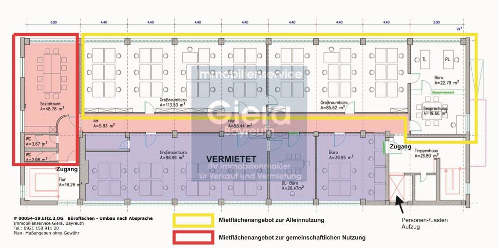 Bürofläche zur Miete 2.257 € 4 Zimmer 322 m²<br/>Bürofläche Weiherstraße 19 Industriegebiet Bayreuth 95448