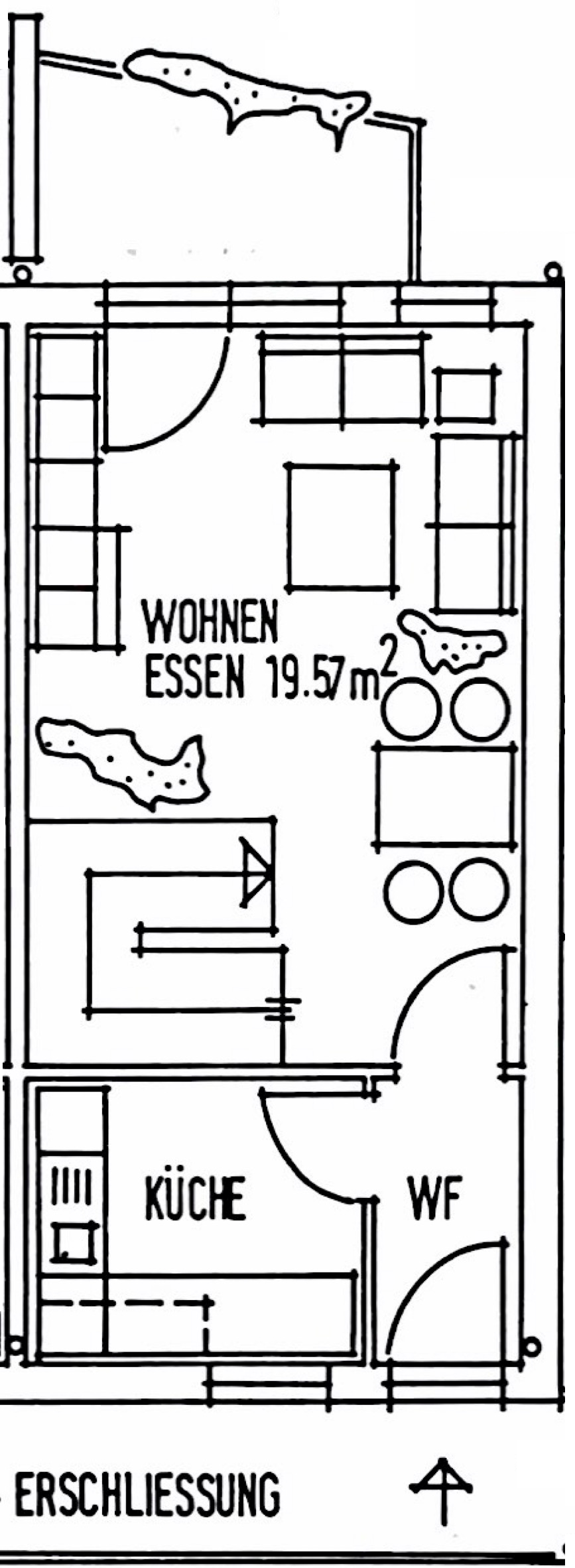 Wohnung zum Kauf 123.450 € 2 Zimmer 59 m²<br/>Wohnfläche 1.<br/>Geschoss ab sofort<br/>Verfügbarkeit Bergener Straße 25 Marbach Erfurt 99092