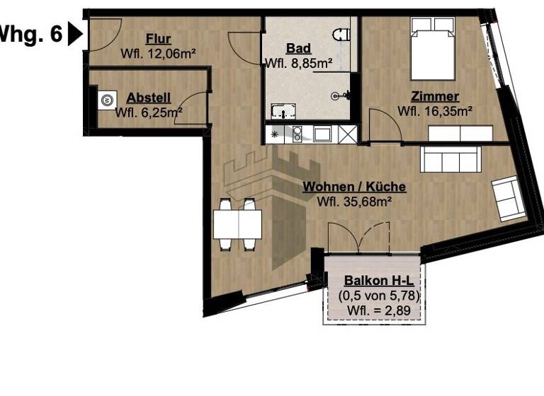 Wohnung zur Miete - Erstbezug 1.025 € 2 Zimmer 82 m² 1. Geschoss frei ab 01.04.2026 Lingen 49808