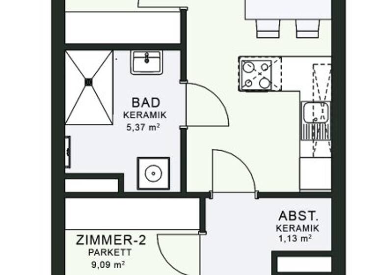 Wohnung zur Miete - Erstbezug 621 € 3 Zimmer 55,3 m² 4. Geschoss frei ab sofort Fröhlichgasse 23-35 Jakomini Graz 8010