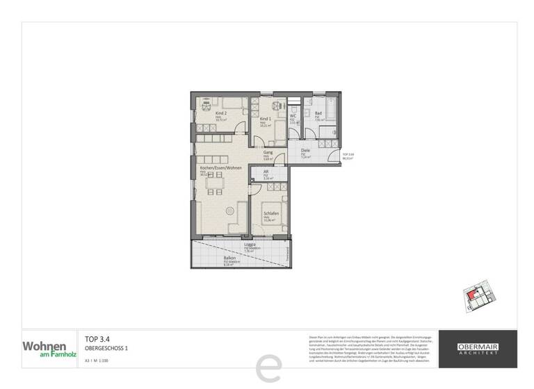 Wohnung zum Kauf - Erstbezug 405.000 € 4 Zimmer 86,9 m² 1. Geschoss Farnholzweg 13 Schleißheim 4600