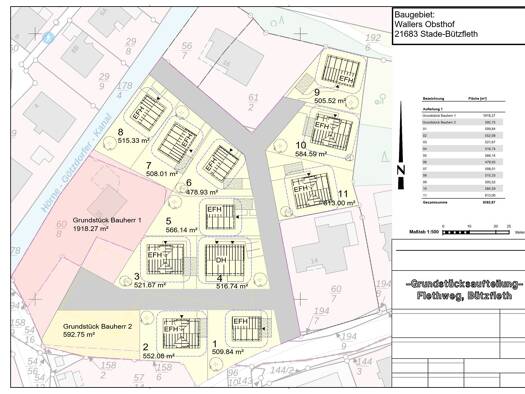 Grundstück zum Kauf provisionsfrei 90.000 € 500 m² Grundstück Flethweg 20 Bützfleth Stade 21683