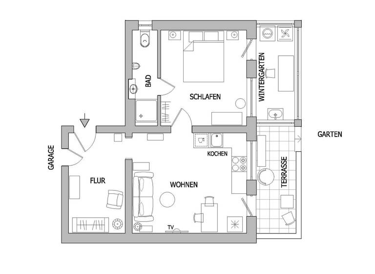 Wohnung zur Miete auf Zeit 1.690 € 2 Zimmer 45 m² frei ab 15.04.2026 Sachsenhausen Frankfurt am Main 60596