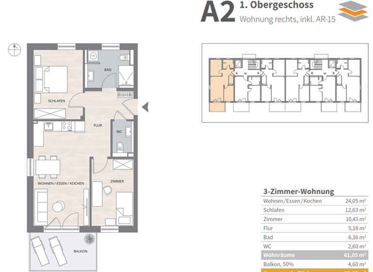 Wohnung zum Kauf - Erstbezug provisionsfrei 406.200 € 3 Zimmer 65,7 m² 1. Geschoss frei ab sofort Finkenstraße Altdorf , Kr Böblingen 71155
