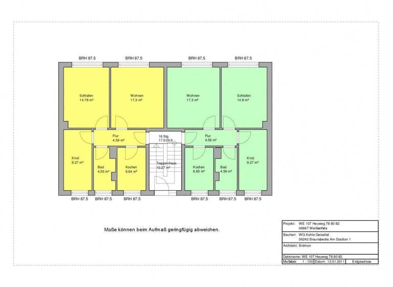 Wohnung zur Miete 397 € 3 Zimmer 61,5 m² 2. Geschoss Heuweg 80 Weißenfels 06667