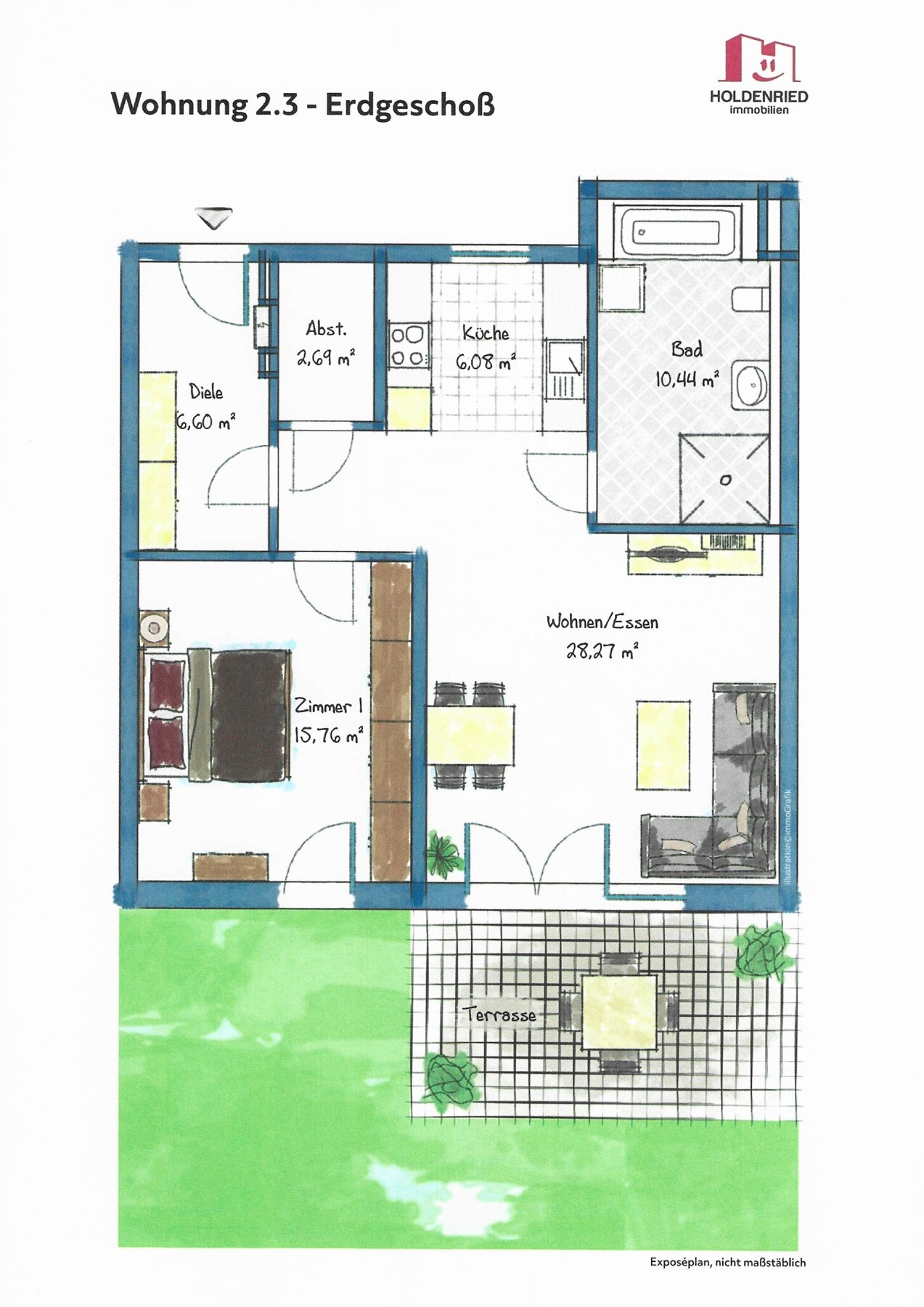 Terrassenwohnung zur Miete 970 € 2 Zimmer 75 m²<br/>Wohnfläche EG<br/>Geschoss ab sofort<br/>Verfügbarkeit Mindelheim Mindelheim 87719