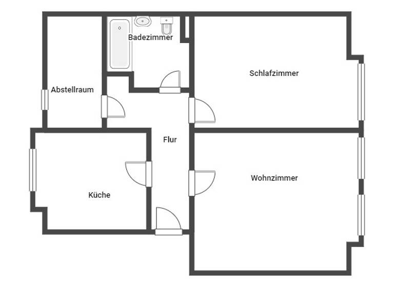 Wohnung zur Miete nur mit Wohnberechtigungsschein 315 € 2 Zimmer 60 m² 3. Geschoss frei ab 01.05.2026 Dortmunder Straße 68 Mitte Witten 58453