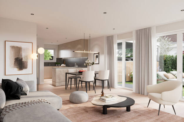 Stadthaus zum Kauf - Neubau provisionsfrei 1.395.000 € 5,5 Zimmer 147,7 m² 190 m² Grundstück Marmolatastraße 2 Trudering-Riem München 81825