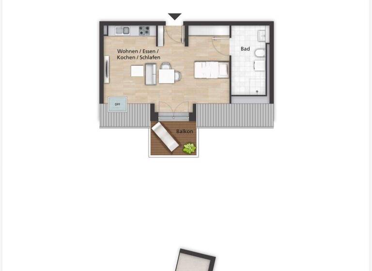 Studio zur Miete 691 € 1 Zimmer 39,5 m² 2. Geschoss frei ab 01.05.2026 Lorenz-Krapp-Straße 2 Bamberg 96052