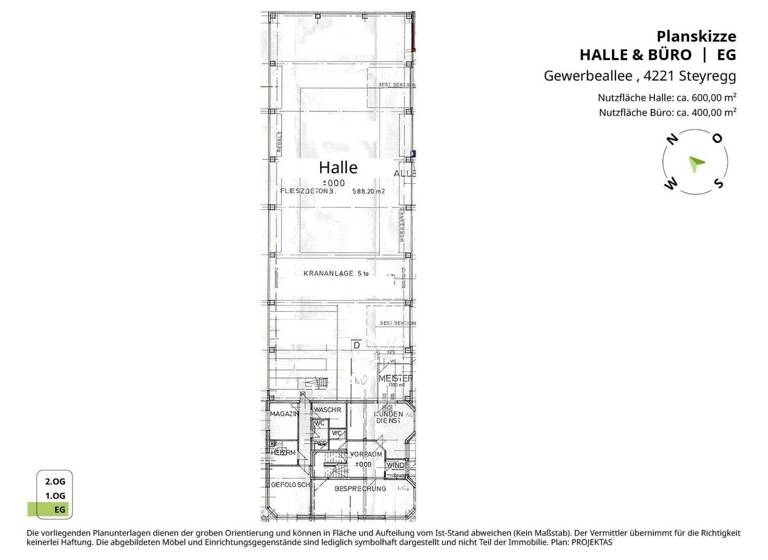 Produktionshalle zur Miete 3.900 € 200 m² Lagerfläche Steyregg 4221