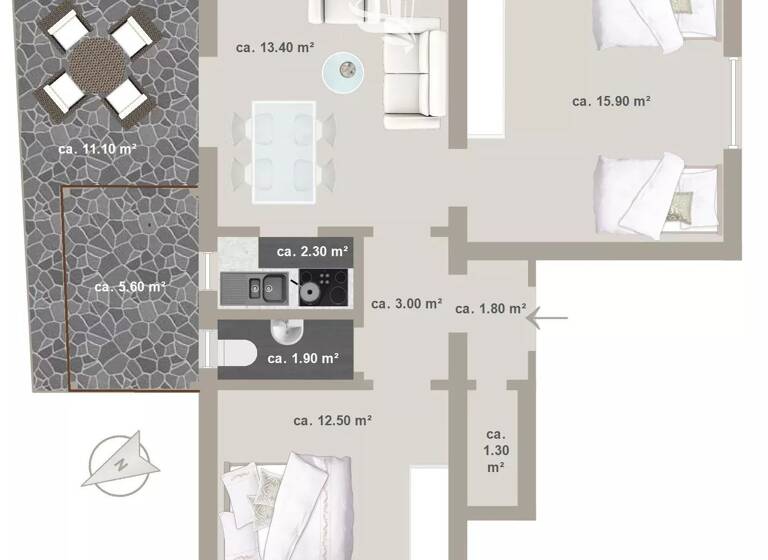 Wohnung zum Kauf 295.000 € 3 Zimmer 74 m² Brixen 39042