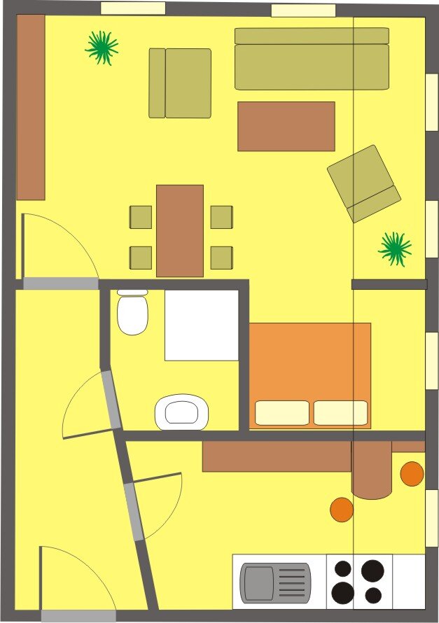 Wohnung zur Miete 252 € 1 Zimmer 42,2 m²<br/>Wohnfläche 2.<br/>Geschoss ab sofort<br/>Verfügbarkeit Döbeln Döbeln 04720