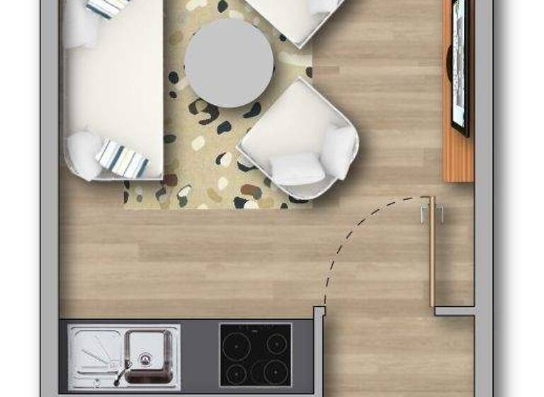 Studio zur Miete 255 € 1 Zimmer 24,2 m² 1. Geschoss Tornauer Straße 23a Innenstadt Dessau-Roßlau 06842