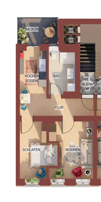 Wohnung zur Miete 408 € 2 Zimmer 51 m²<br/>Wohnfläche 2.<br/>Geschoss ab sofort<br/>Verfügbarkeit Wielandstraße 29 Weißenfels Weißenfels 06667