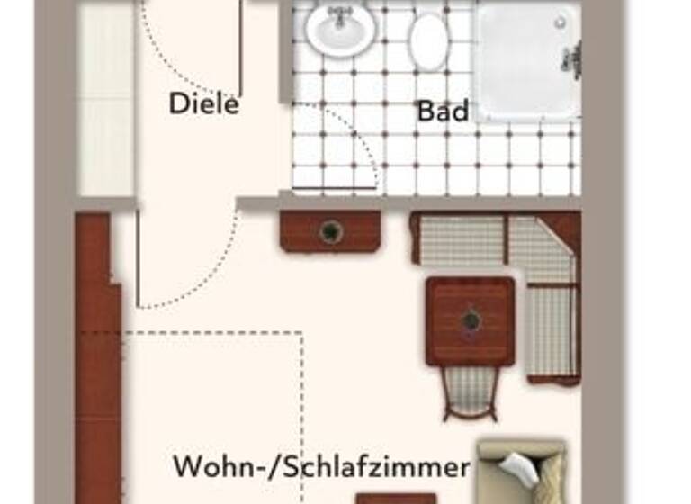 Wohnung zum Kauf 95.000 € 1 Zimmer 36 m²<br/>Wohnfläche 1.<br/>Geschoss Bad Füssing Bad Füssing 94072