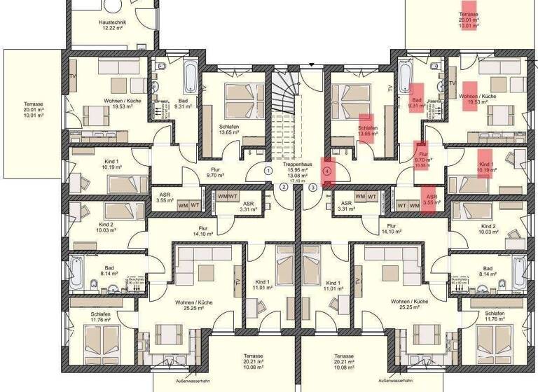 Terrassenwohnung zur Miete 1.101 € 3 Zimmer 75,9 m² EG frei ab 01.10.2026 Tribseer Stralsund 18437
