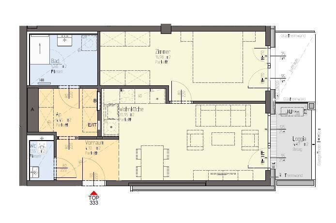 Wohnung zum Kauf 496.400 € 2 Zimmer 53,6 m²<br/>Wohnfläche 30.<br/>Geschoss Wien,Leopoldstadt 1020