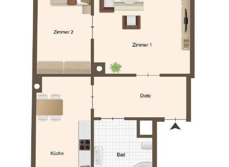 Wohnung zur Miete 380 € 2 Zimmer 48 m² 2. Geschoss Kieler Strasse 53 Mockau-Nord Leipzig 04357