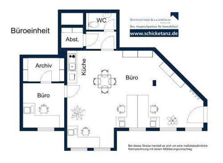 Büro zur Miete provisionsfrei 620 € 2 Zimmer August-Bebel-Straße 11 Taucha 04425
