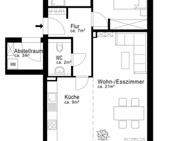 Wohnung zum Kauf provisionsfrei 395.000 € 2 Zimmer 64 m² Halstenbek 25469