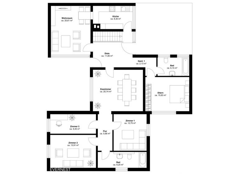 Bungalow zum Kauf 720.000 € 6 Zimmer 148,7 m² 450 m² Grundstück Höhenhaus Köln 51061