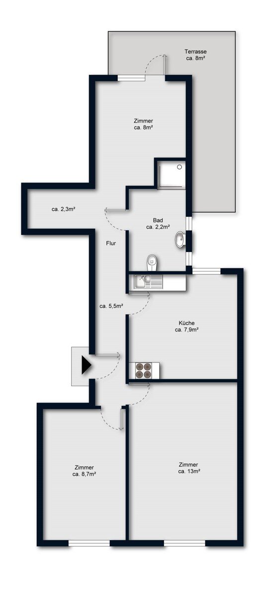 Wohnung zum Kauf 349.000 € 3 Zimmer 49 m²<br/>Wohnfläche Eppendorf Hamburg / Eppendorf 20251