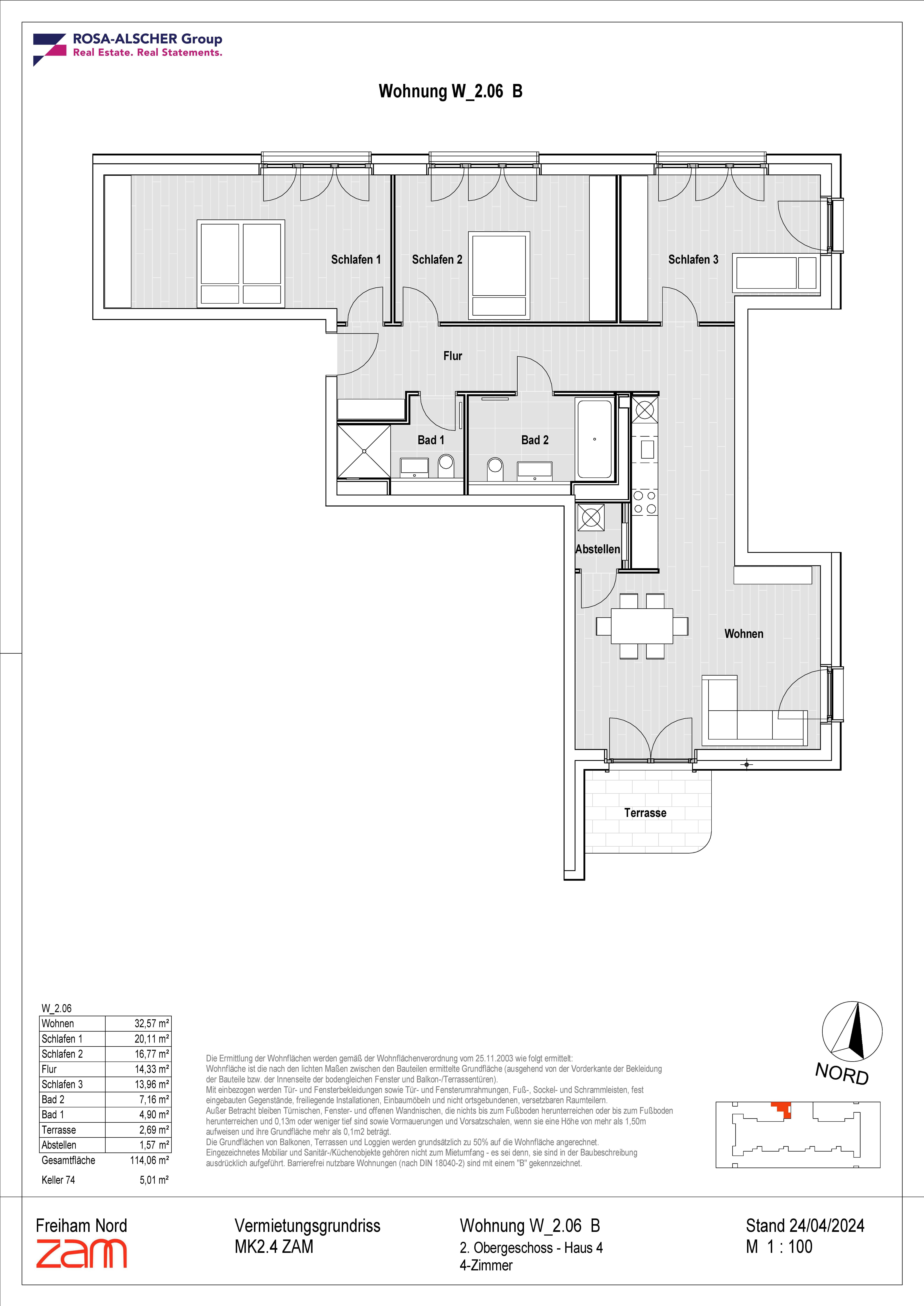 Terrassenwohnung zur Miete 2.500 € 4 Zimmer 114,1 m²<br/>Wohnfläche 2.<br/>Geschoss ab sofort<br/>Verfügbarkeit Rosa-Kempf-Straße 27 Aubing-Lochhausen-Langwied München 81249