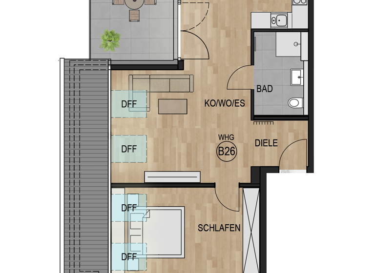 Wohnung zum Kauf provisionsfrei 405.000 € 2 Zimmer 74,6 m²<br/>Wohnfläche Wendlinger Str. 45 Oberensingen Nürtingen 72622