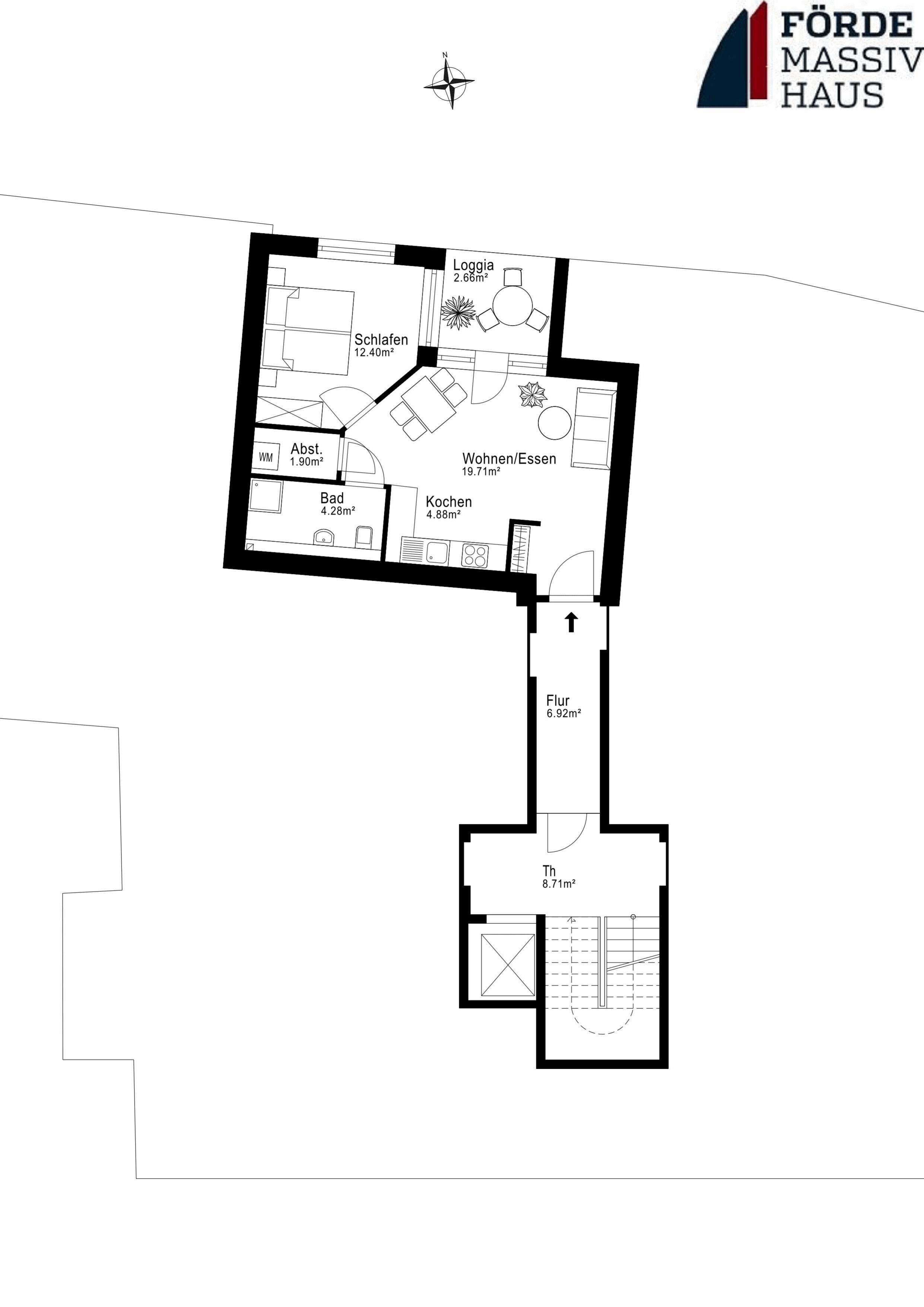 Wohnung zum Kauf provisionsfrei 375.000 € 2 Zimmer 53,5 m²<br/>Wohnfläche 2.<br/>Geschoss Eckernförde 24340