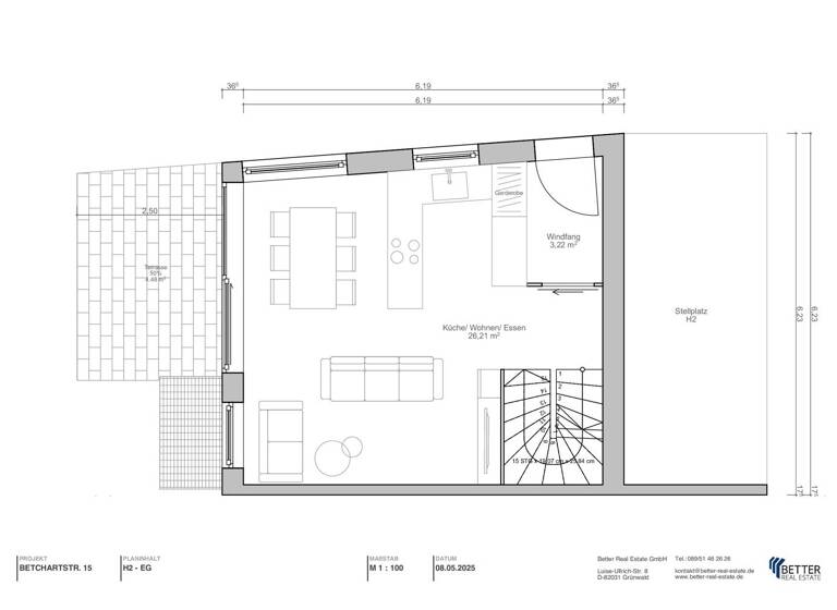 Doppelhaushälfte zum Kauf 1.257.200 € 5 Zimmer 137 m² 120 m² Grundstück Pasing-Obermenzing München 81243