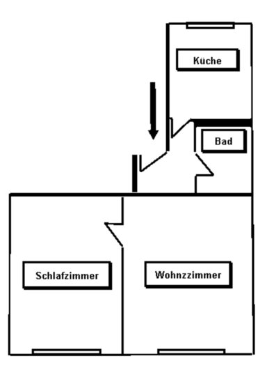 Wohnung zur Miete 452 € 2,5 Zimmer 52 m² 2. Geschoss frei ab 01.01.2025 Wanne - Süd Herne 44652