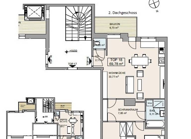 Wohnung zum Kauf 599.000 € 3 Zimmer 69,8 m² Wien 1050