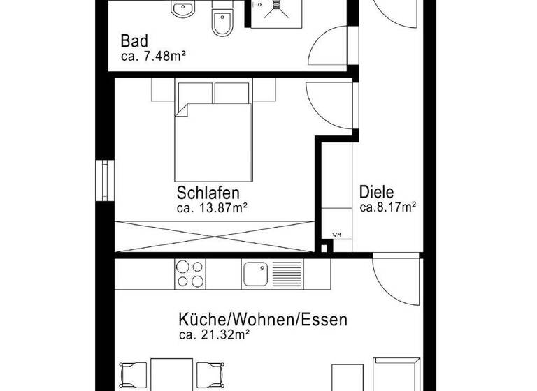 Wohnung zum Kauf 280.000 € 2 Zimmer 50,8 m² Pfaffenhofen a d Ilm Pfaffenhofen 85276