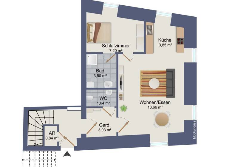 Wohnung zum Kauf 189.000 € 2 Zimmer 39 m² EG Feldkirch 6800
