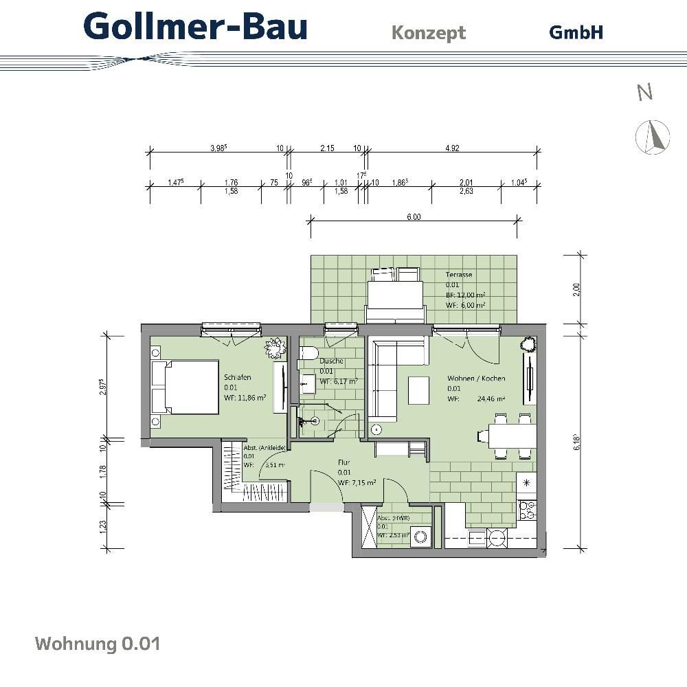 Wohnung zum Kauf 194.600 € 2 Zimmer 61,7 m²<br/>Wohnfläche EG<br/>Geschoss Bodestraße 8a Bad Harzburg Bad Harzburg 38667