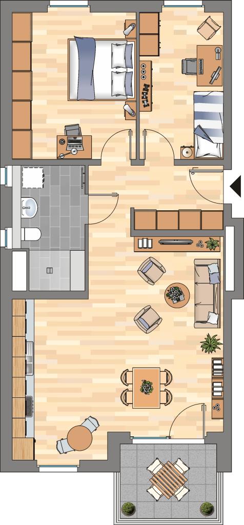 Wohnung zur Miete 1.379 € 3 Zimmer 77,6 m²<br/>Wohnfläche 1.<br/>Geschoss 02.03.2025<br/>Verfügbarkeit Johannes-Rings-Straße 16 Longerich Köln 50737