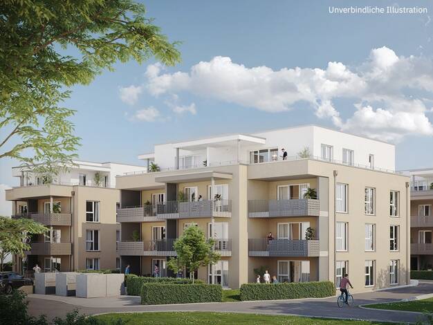 Wohnung zum Kauf - Neubau provisionsfrei 343.000 € 2 Zimmer 52,9 m² 2. Geschoss Gerberstraße 31 Winnenden 71364